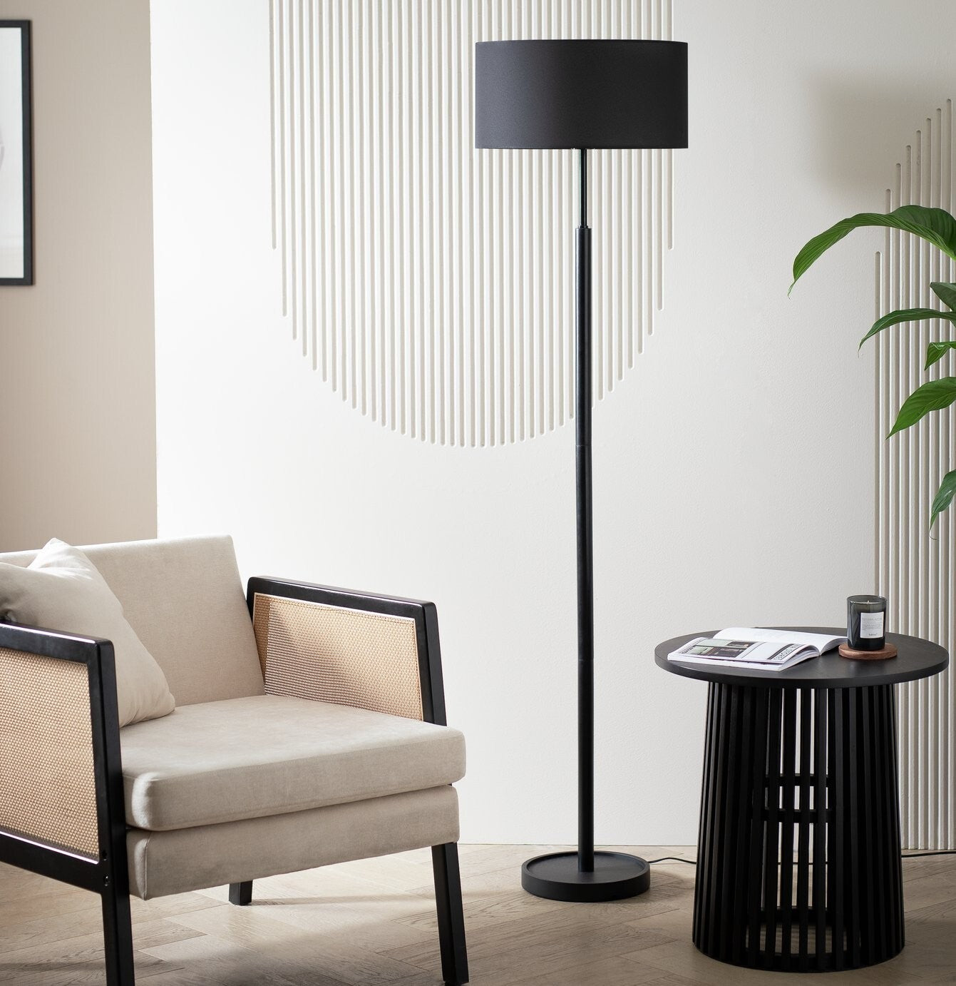 Gloss Stick Floor Lamp - Black ( B Grade 13482 )