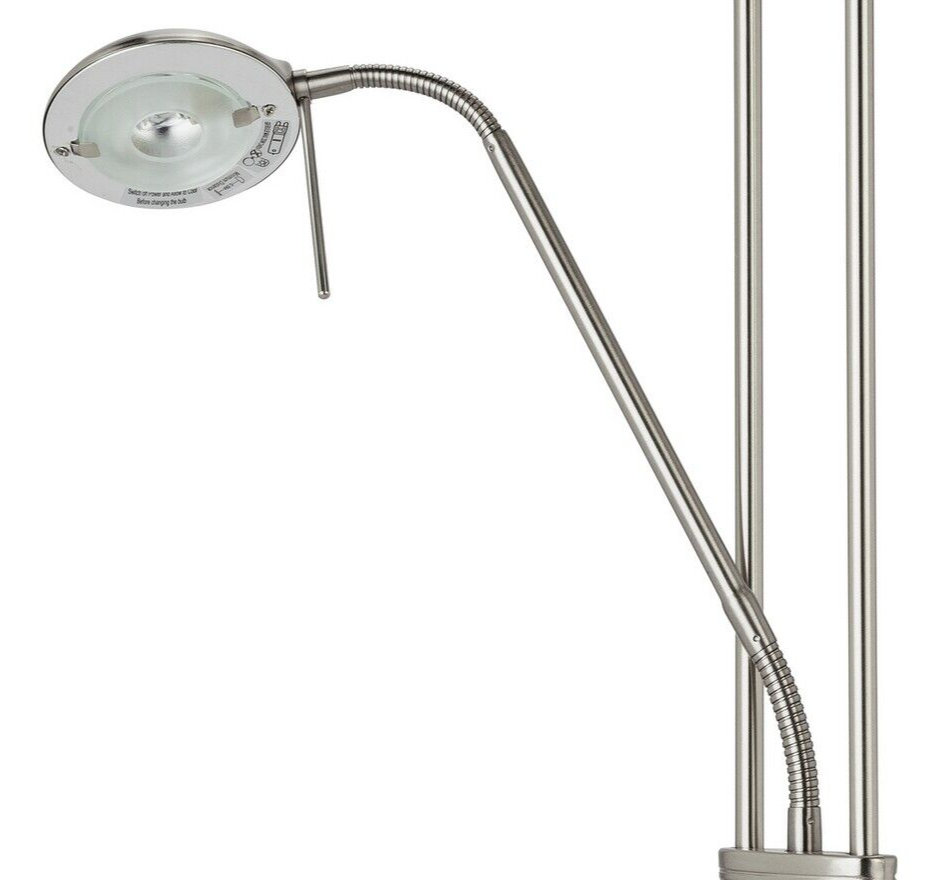 Father & Child Uplighter Floor Lamp - Chrome | Living Room Reading Light  Lamp