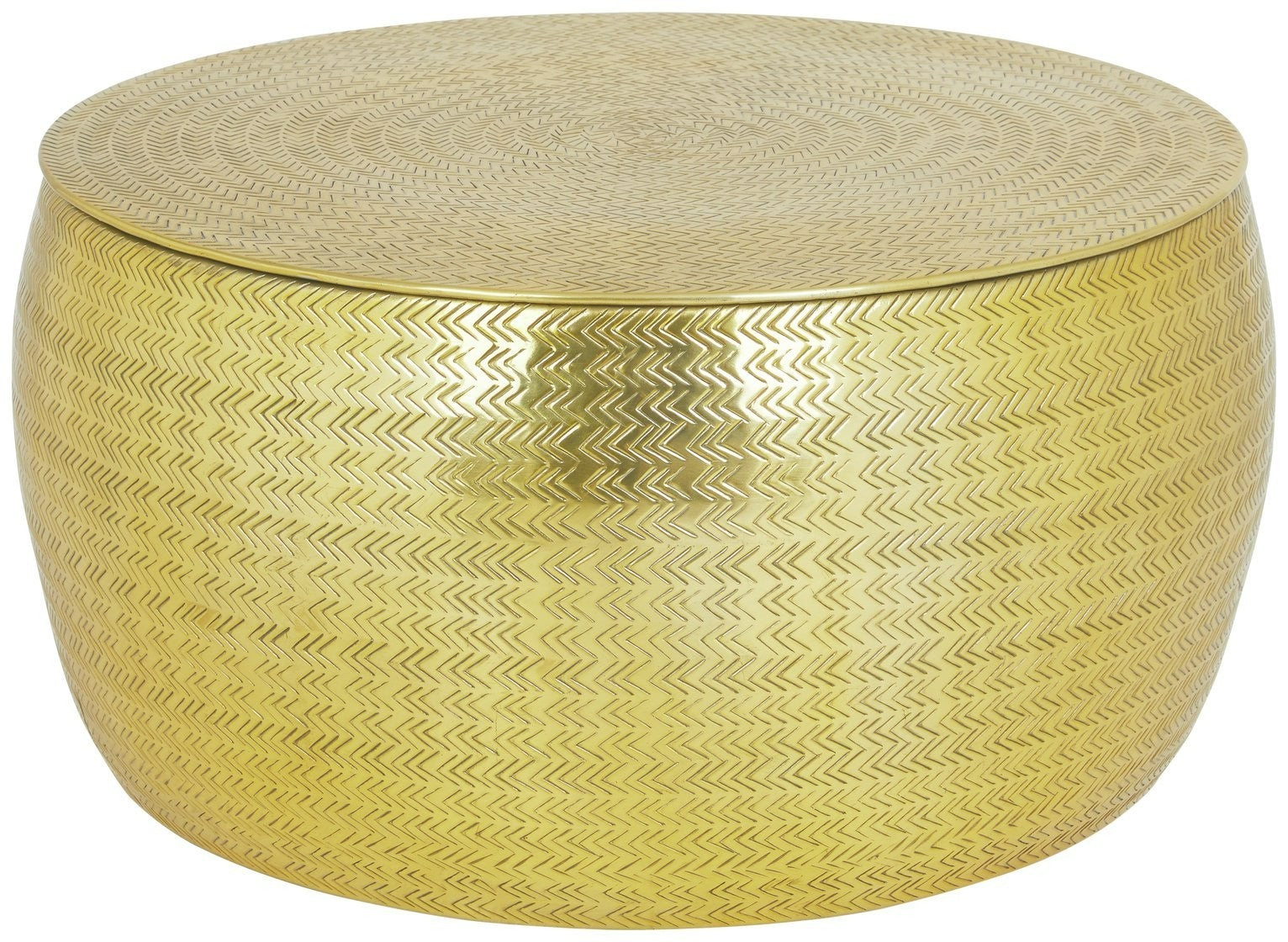 Sona Round Coffee Table - Brass | Modern round coffee table