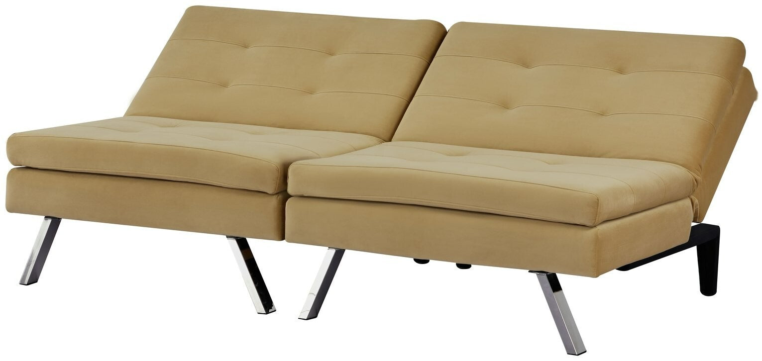 Habitat Duo Fabric 2 Seater Clic Clac Sofa Bed - Camel