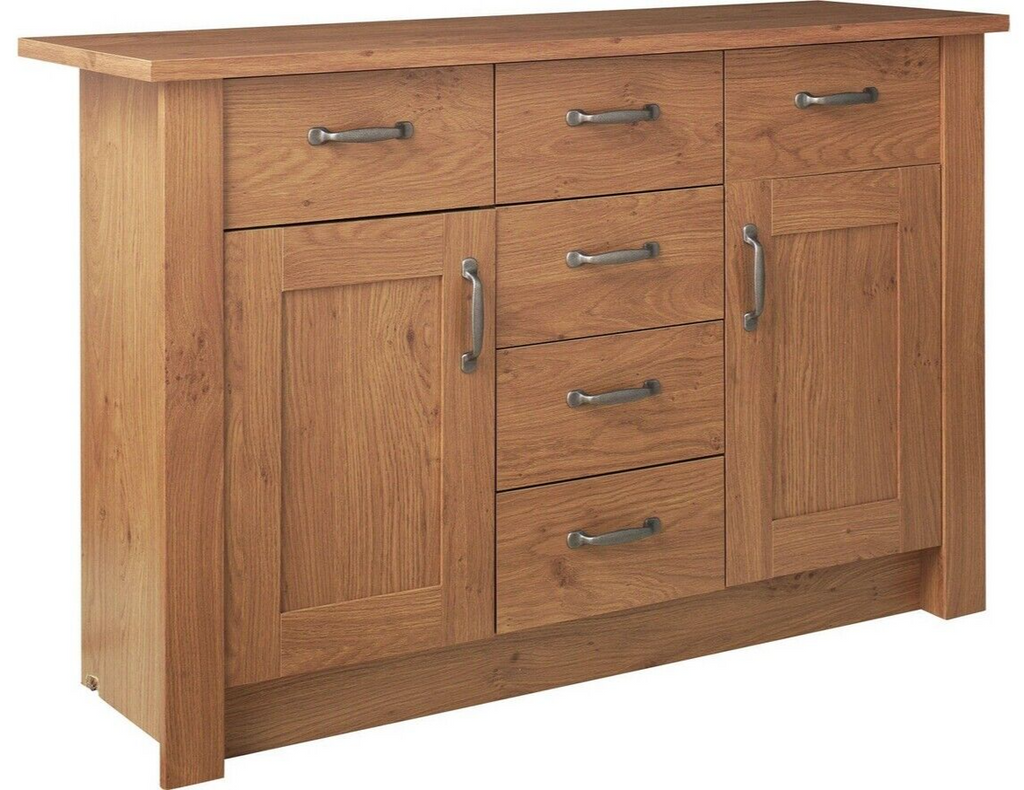 Ohio 2 Door 6 Drawer Sideboard - Oak Effect ( B Grade 55484 - 55488 )