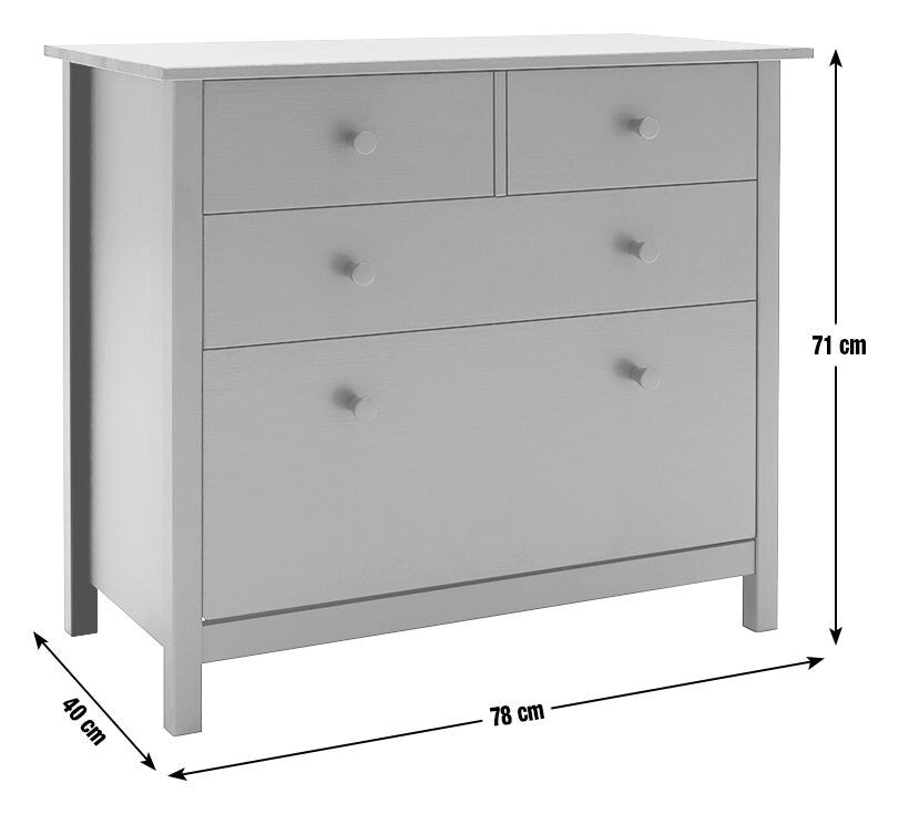 Kids Scandinavia 4 Chest of Drawers - Ink Blue