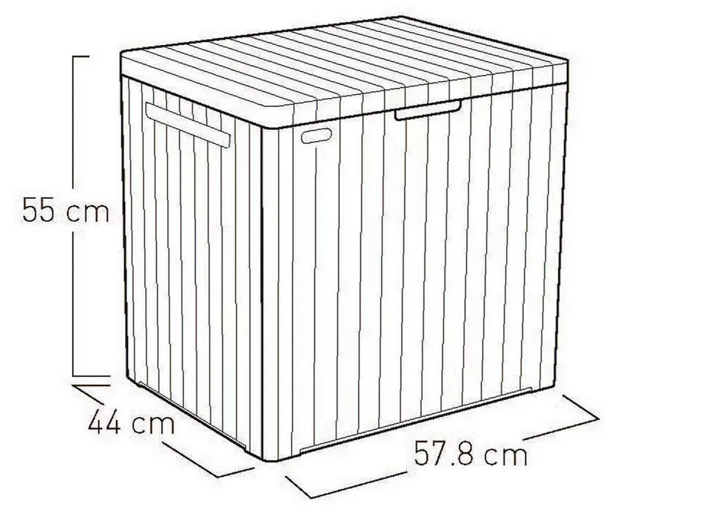 Keter City 113L Outdoor Garden Storage Box - Grey