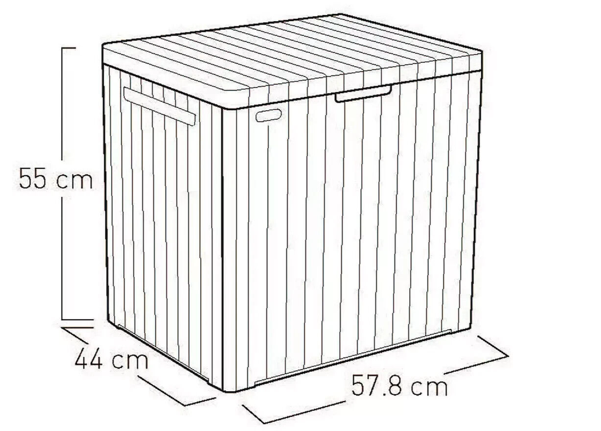 Keter City 113L Outdoor Garden Storage Box - Grey
