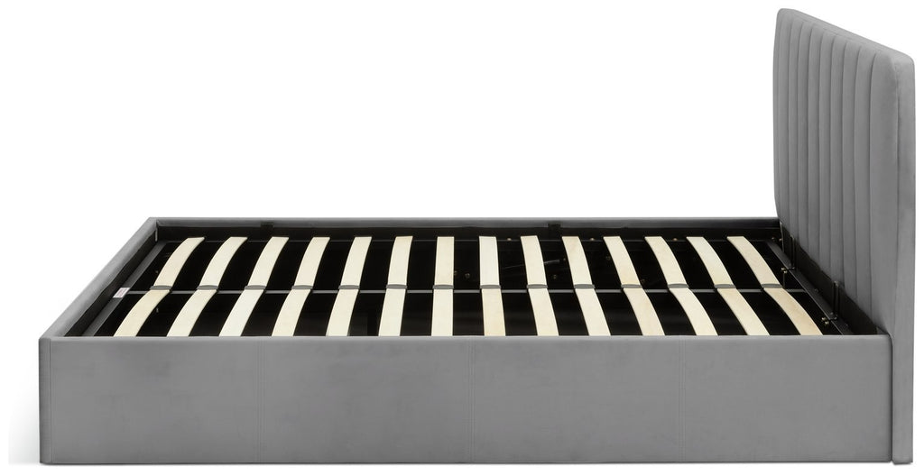 Home Pandora Double End Lift Ottoman Bed - Grey | double bed with storage