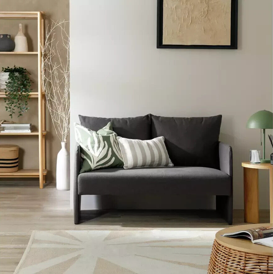 Dixon Small Fabric 2 Seater Sofa in a Box - Grey