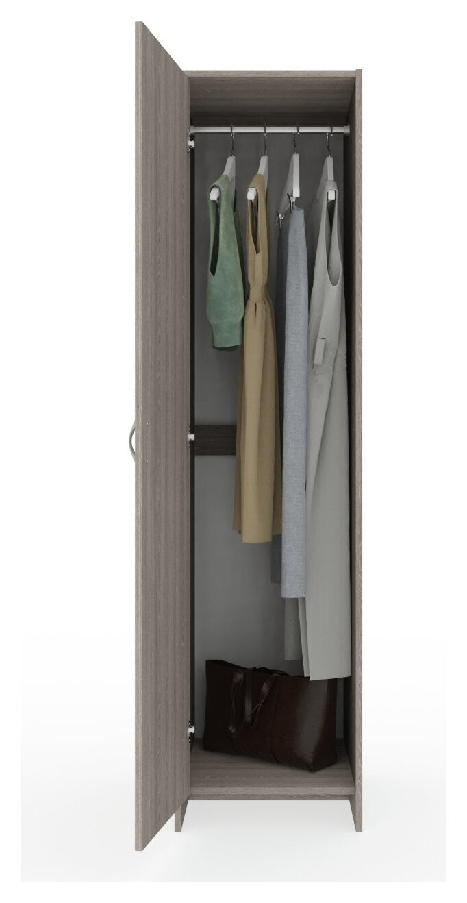 Seville 1 Door Wardrobe - Grey & Oak