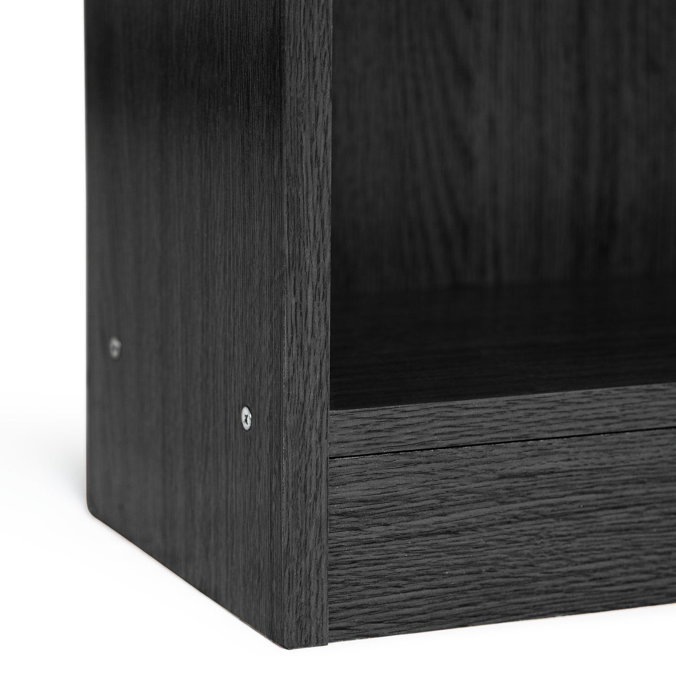 Maine 6 Shelf Bookcase - Shelving Storage Unit Display Cabinet - Black