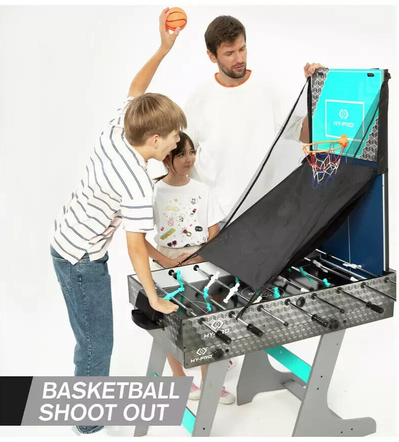 Hy-Pro 8 in 1 Folding Multi Games Table | Football Pool Table Tennis Kids Game