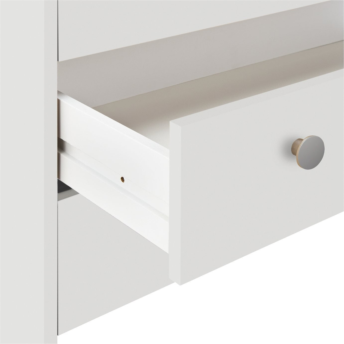 Seville 3 Drawer Chest - White | Bedroom Storage Unit for Clothes & Accessories