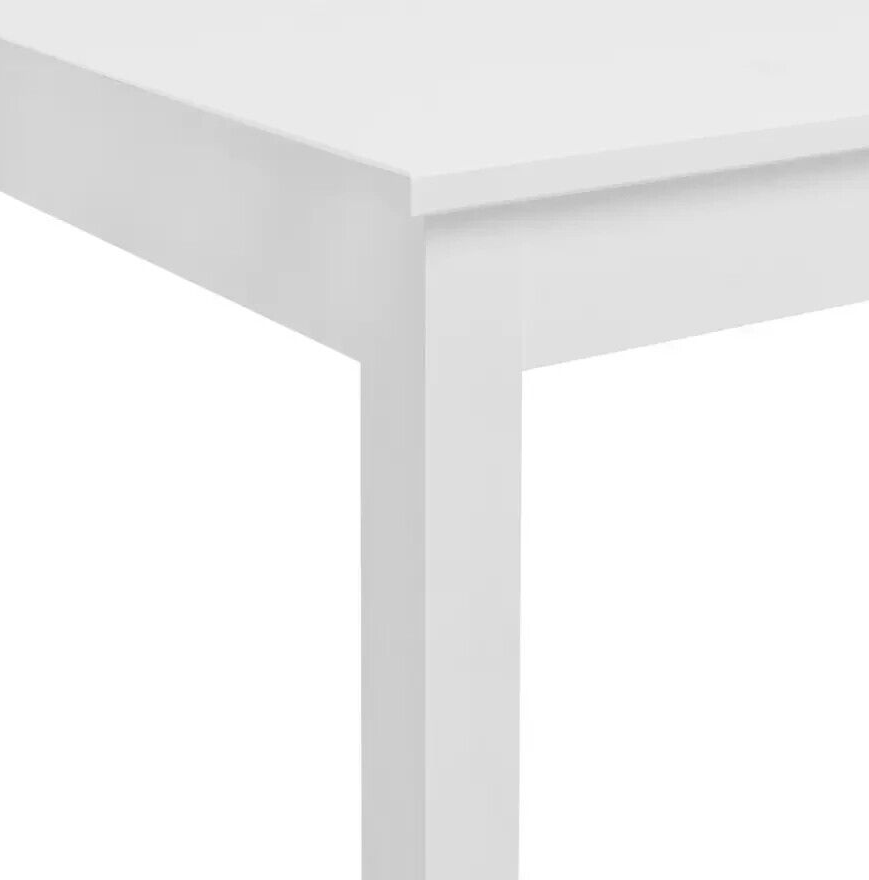 Raye Solid Wood Dining Table & 4 White Chairs
