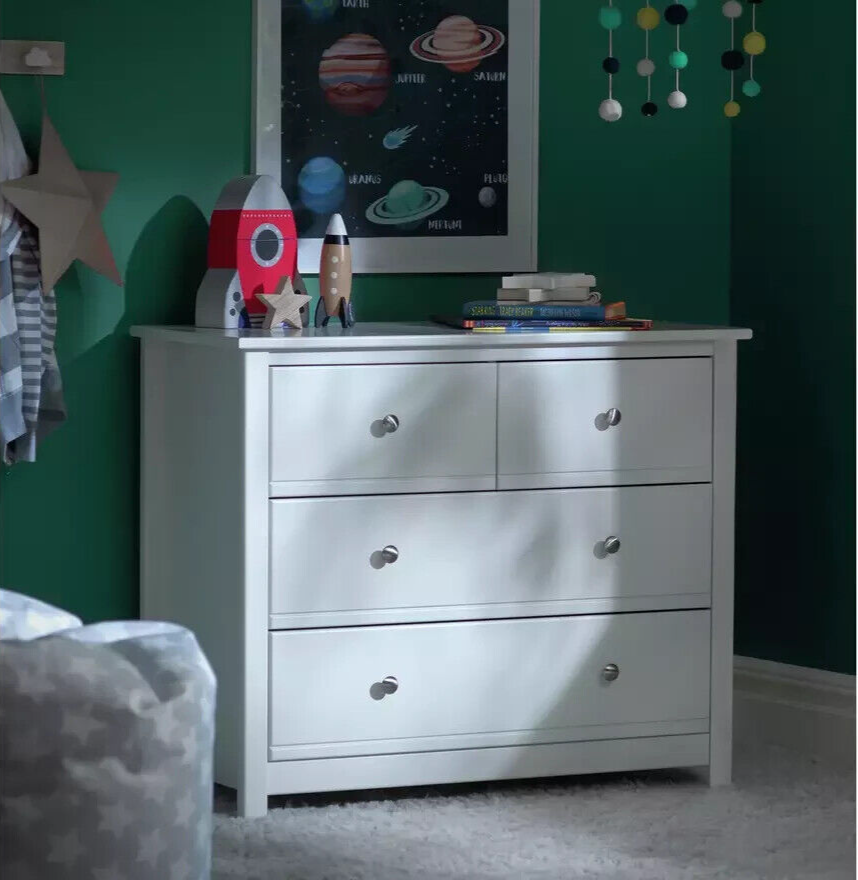Brooklyn 2+2 Chest of Drawers- White