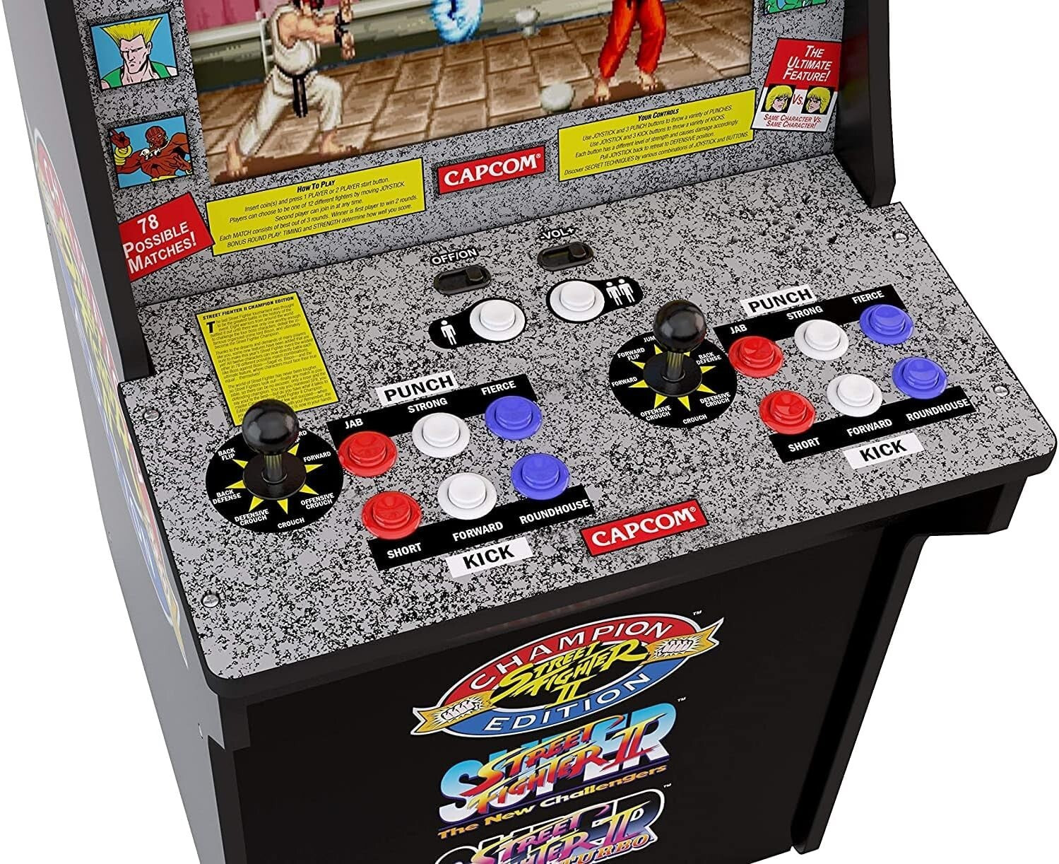 Arcade1UP 3 in 1 Street Fighter Arcade Machine (S)