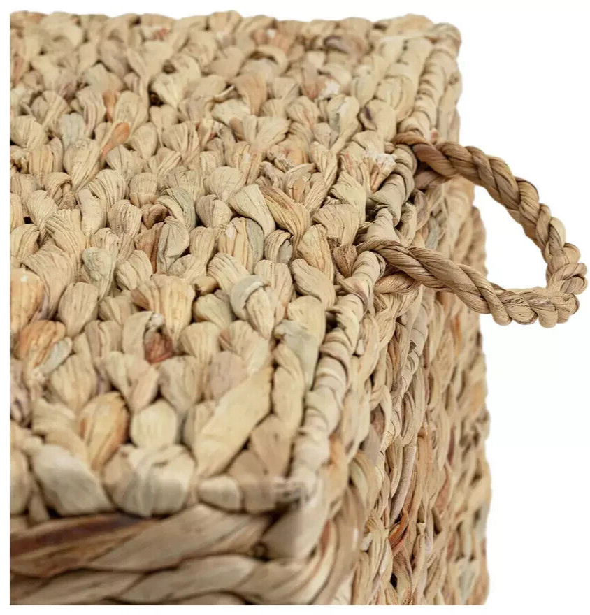 Habitat Set of 2 Woven Storage Baskets - Natural | Handmade from Hyacinth Box