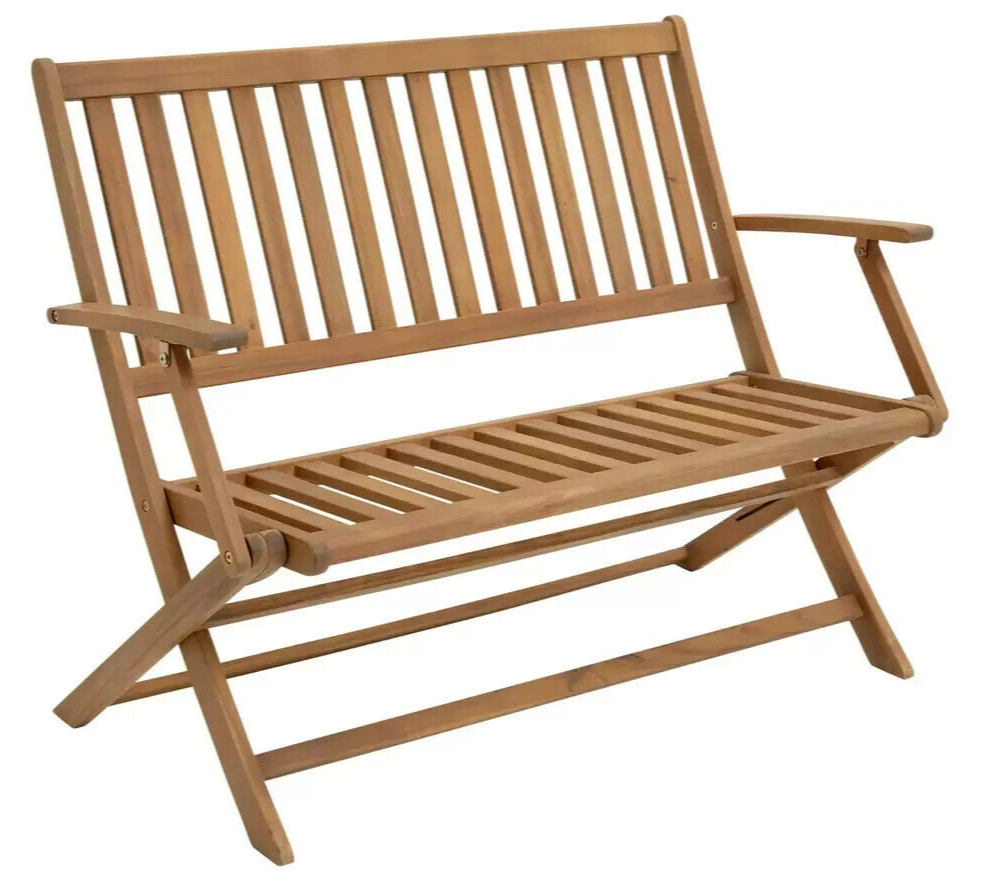 Newbury 2 Seater Folding Wooden Garden Bench