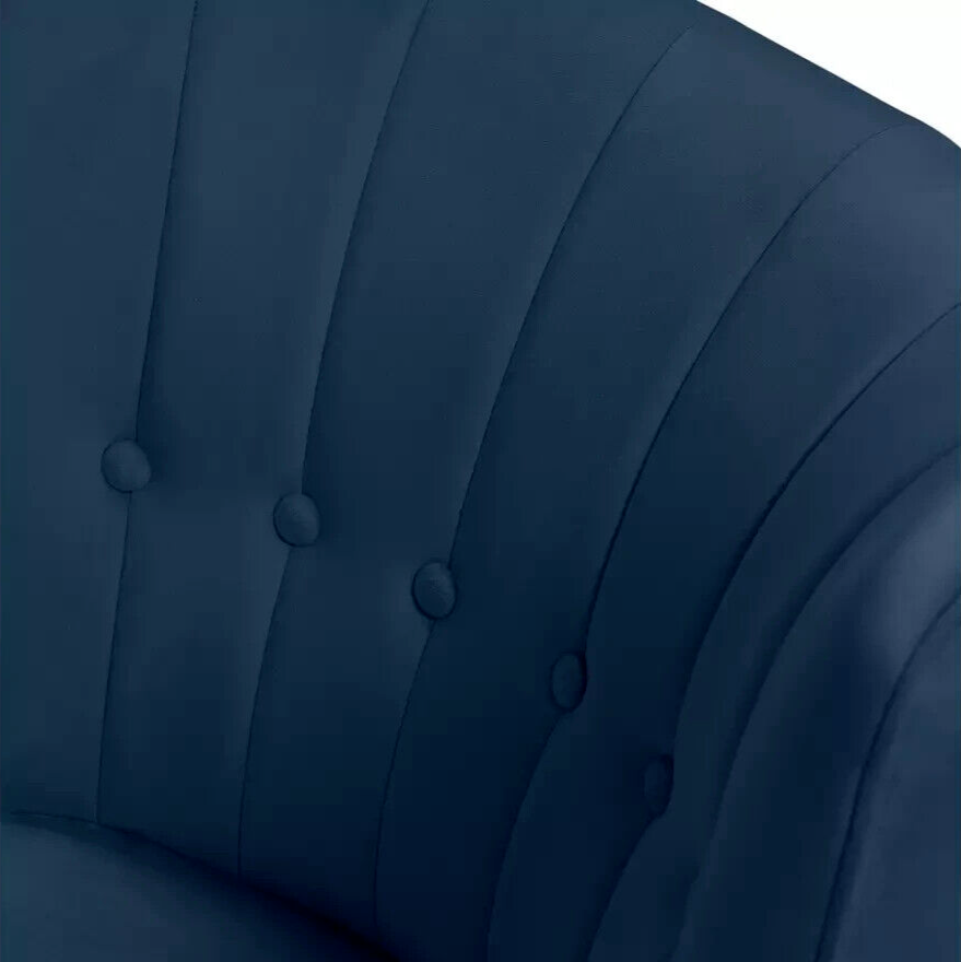 Habitat Alexis Velvet Cocktail Chair - Navy