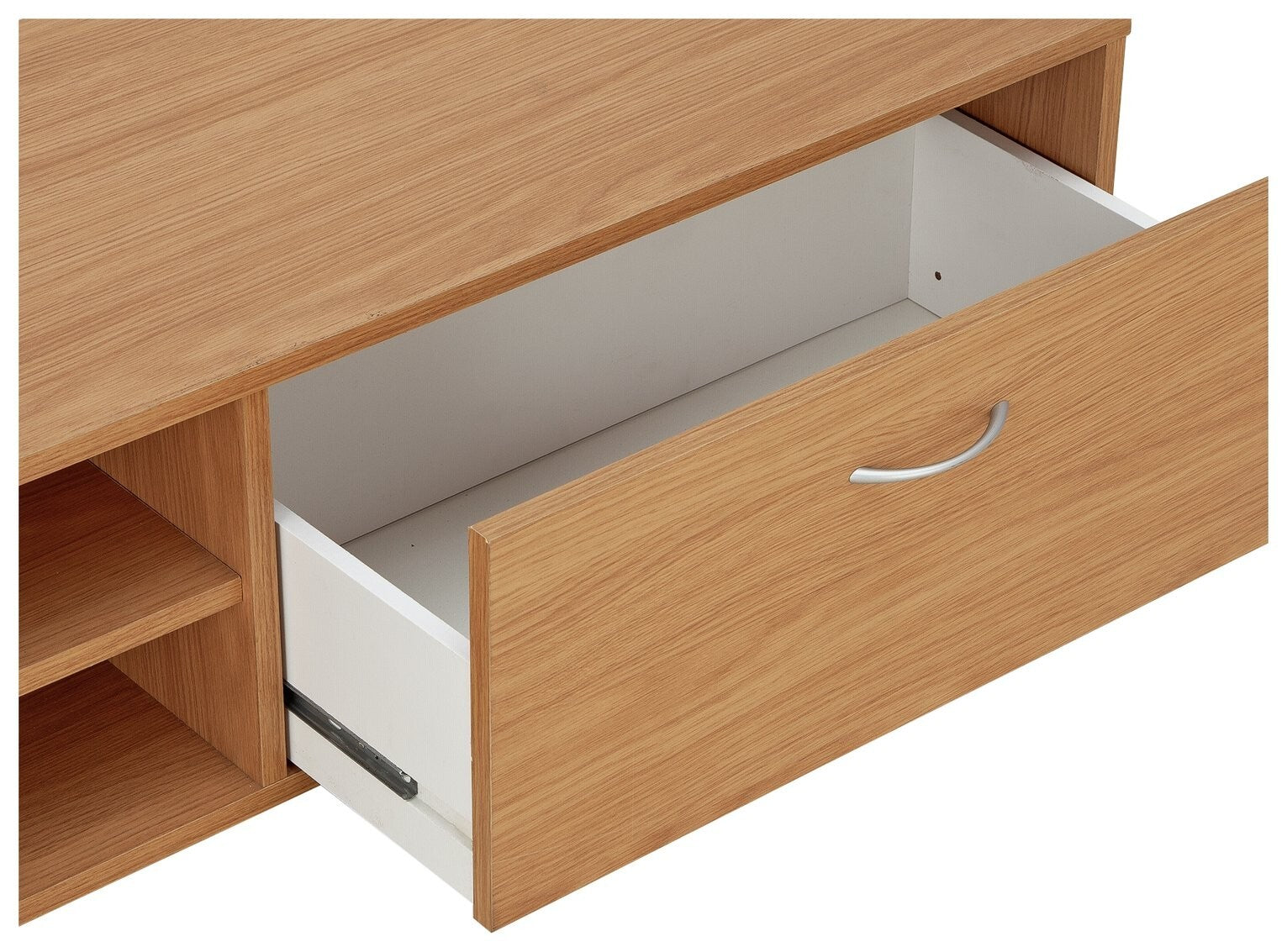 Squares 1 Drawer TV Unit Oak Effect | Compact Media Stand with Storage