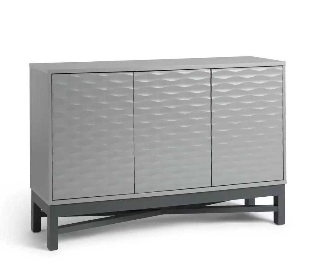 Habitat Zander Textured Large Sideboard - Grey