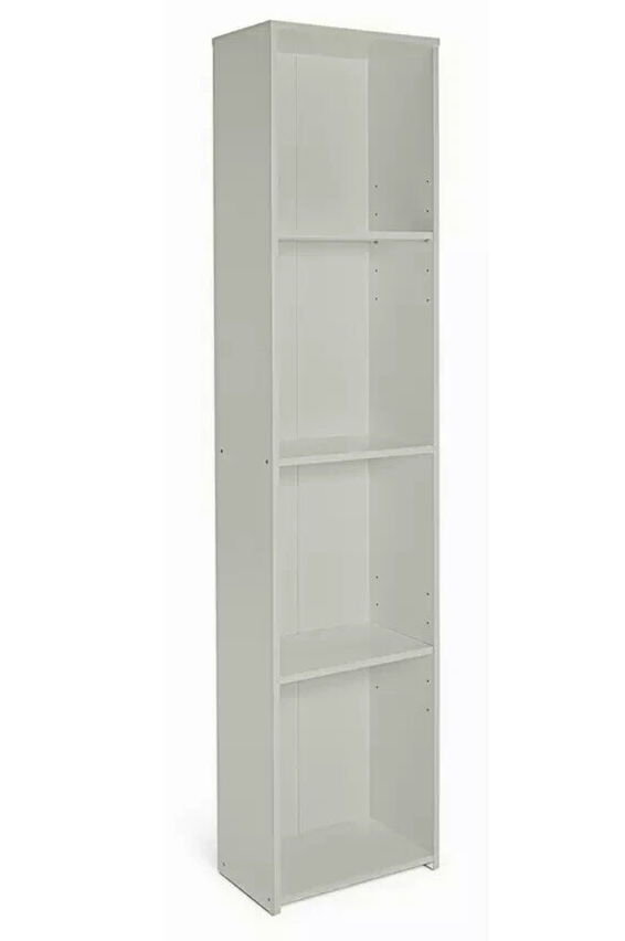 Malibu Narrow Wood Effect Bookcase - Grey