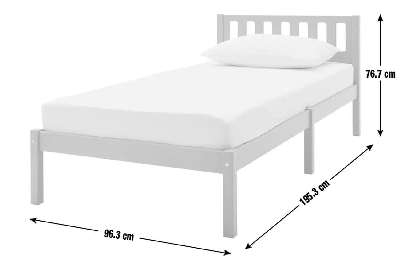 Habitat Ronnie Single Bed Frame - White | Sturdy Modern Bed Kids Teens Adults