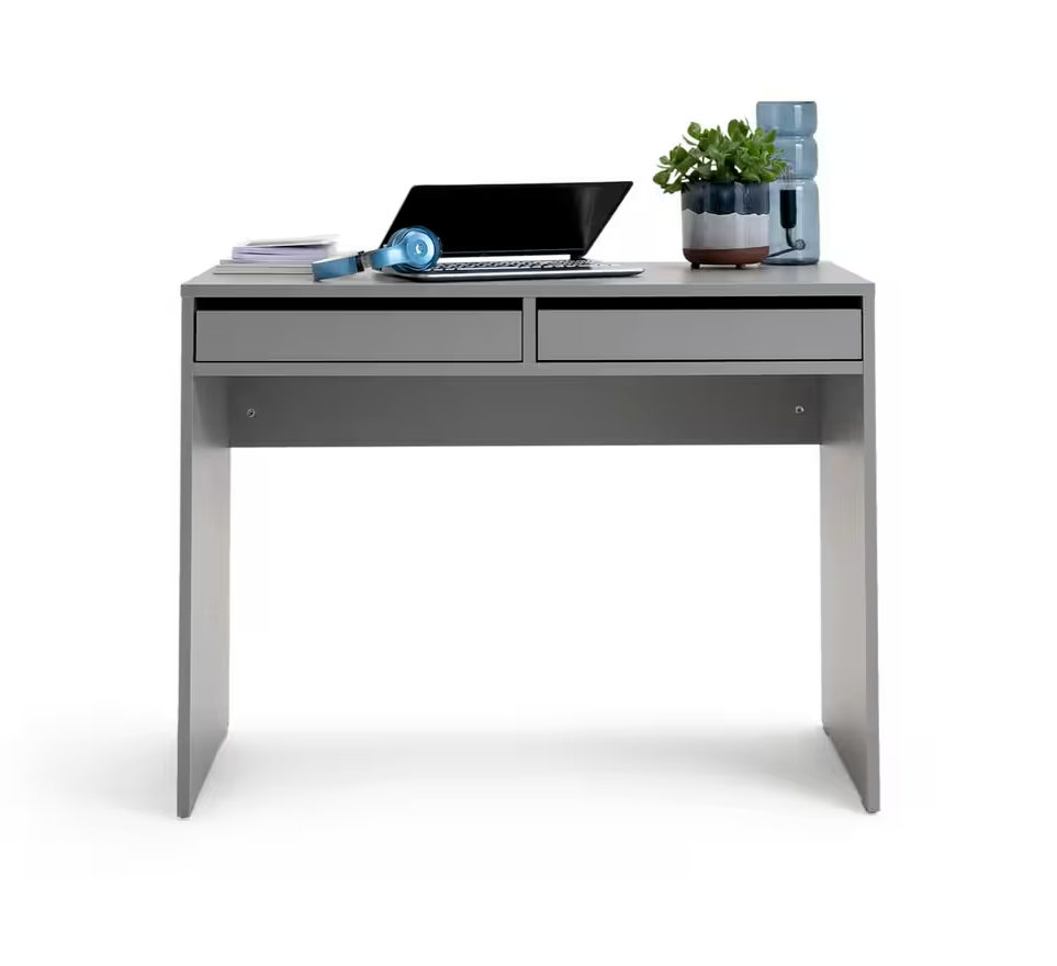 Pepper 2 Drawer Desk - Grey
