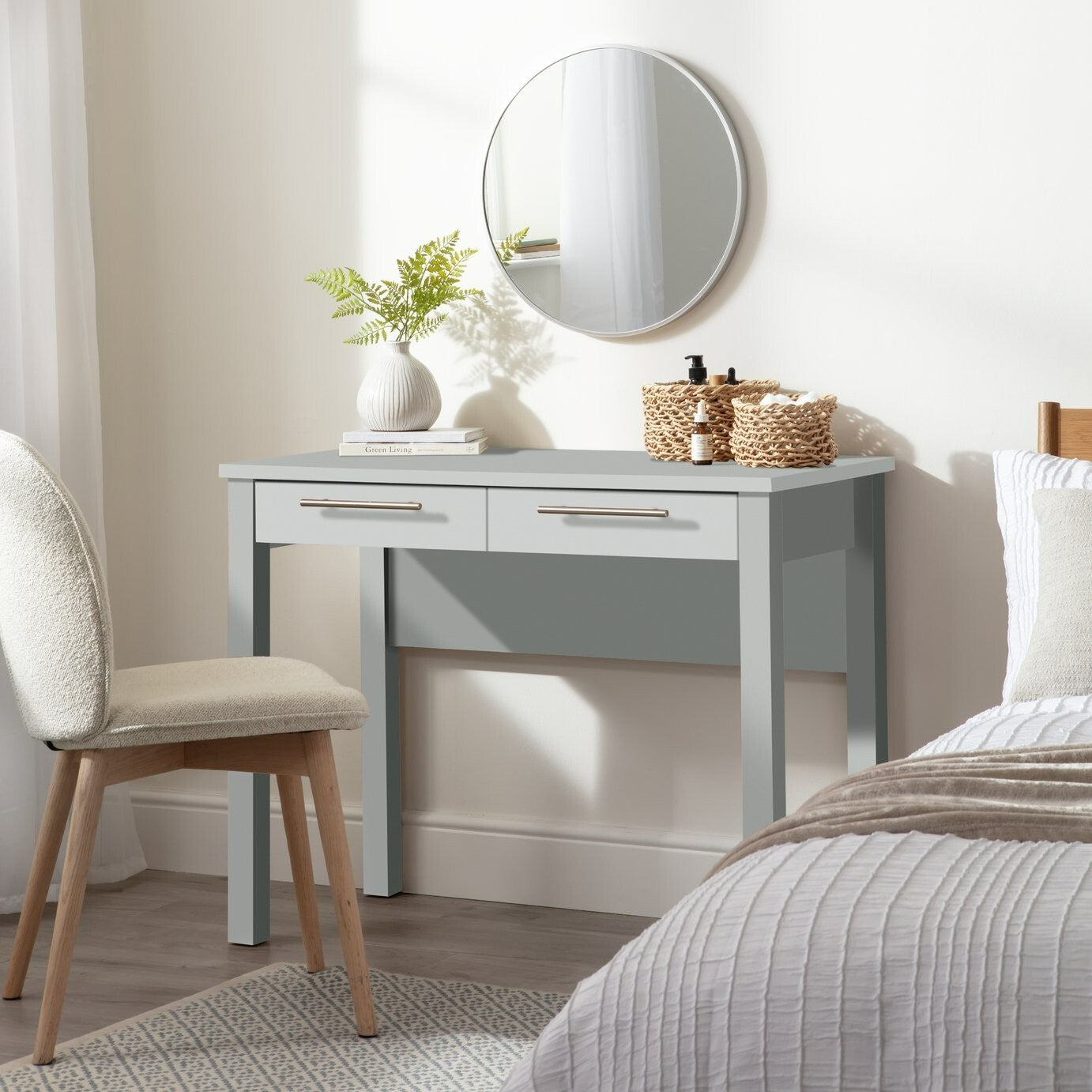 Brisbane 2 Drawer Dressing Table - Grey