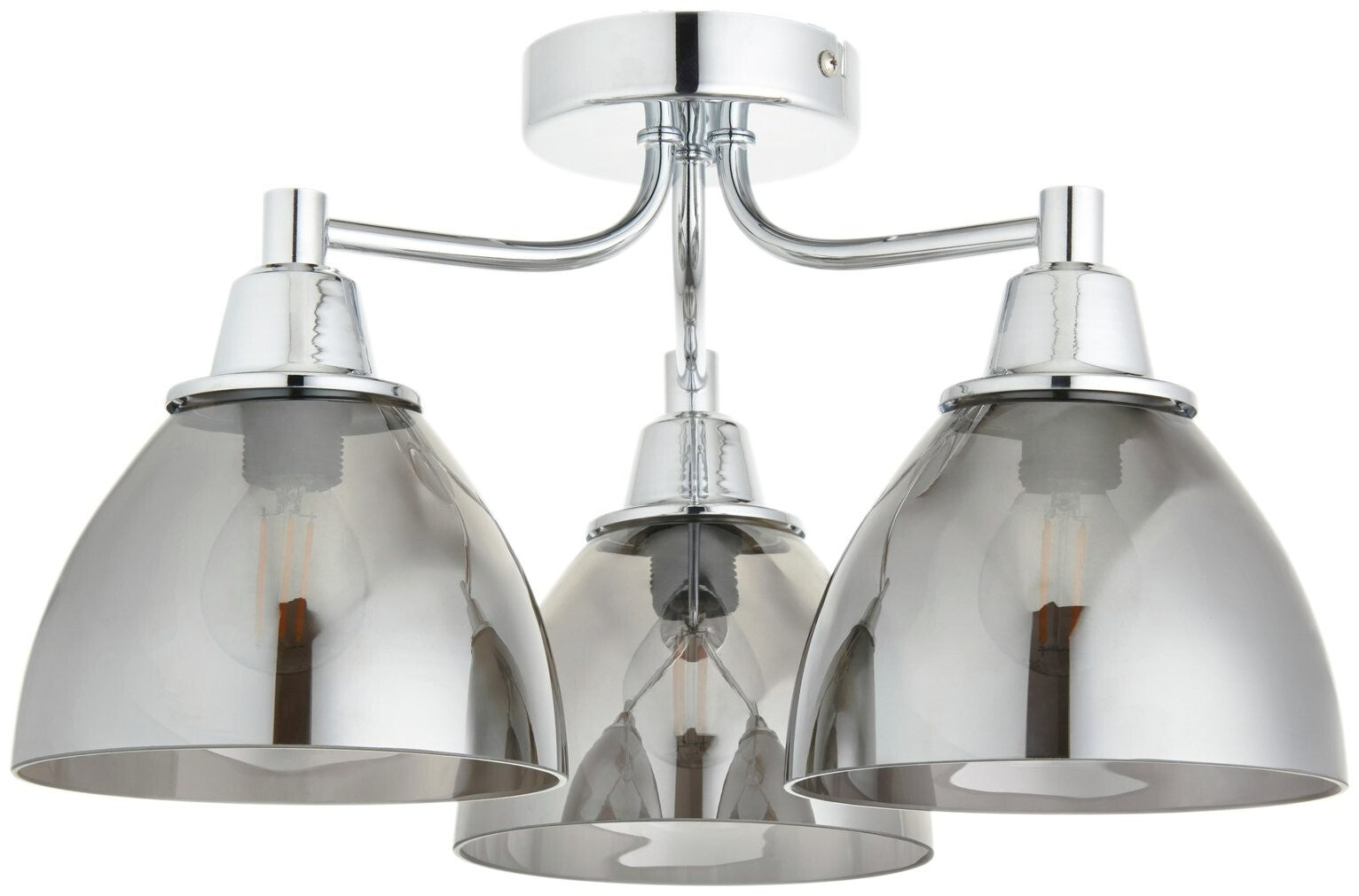 Shore Light Bartlett Metal 3 Light Ceiling Light- Smoke Grey