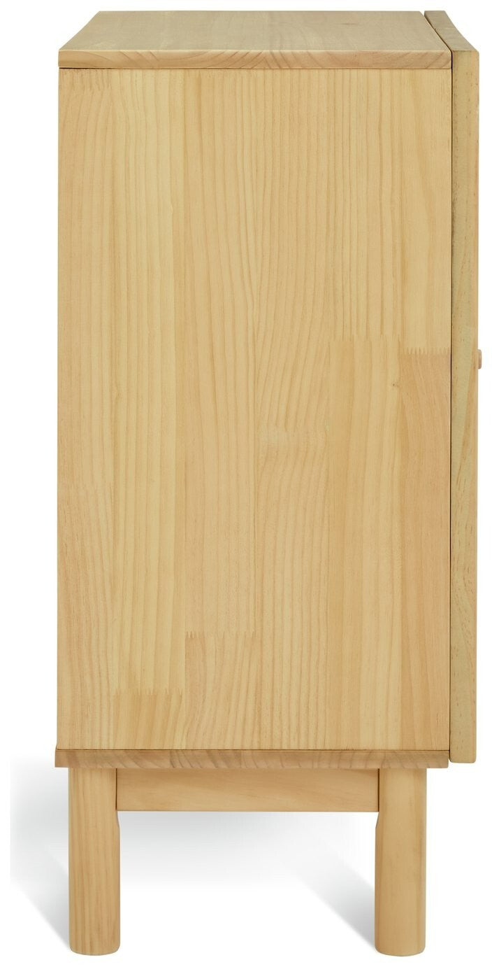 Simone 2 Door Shoe Storage Cabinet - Oak