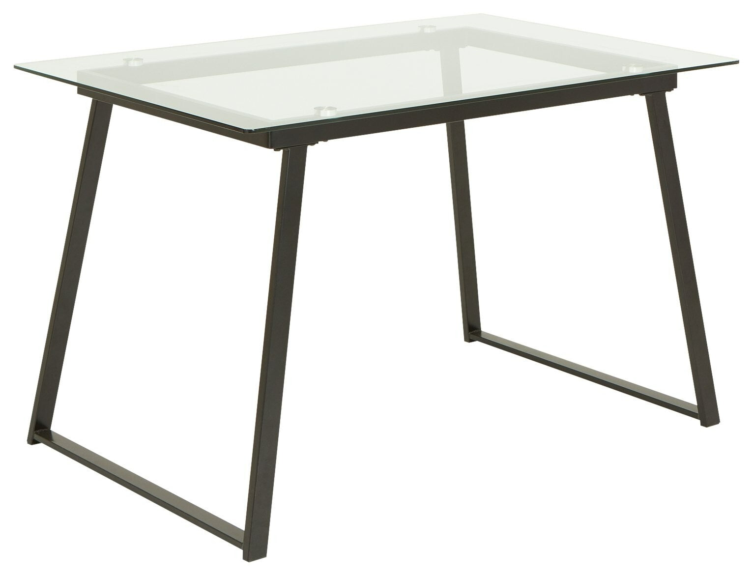 Home Tyrus Glass Dining Table & 4 Charcoal Chairs | Modern Kitchen Dining Set