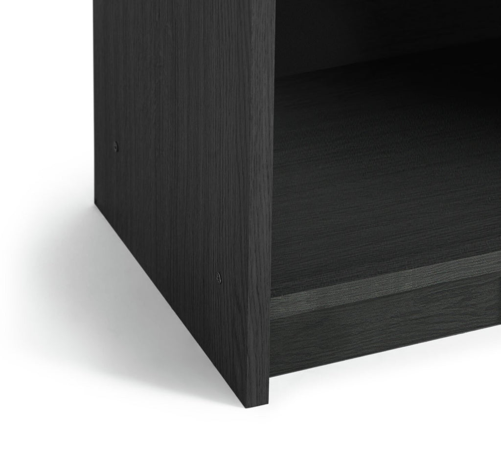 Maine Narrow 6 Shelf Bookcase - Shelving Storage Unit Display Cabinet - Black