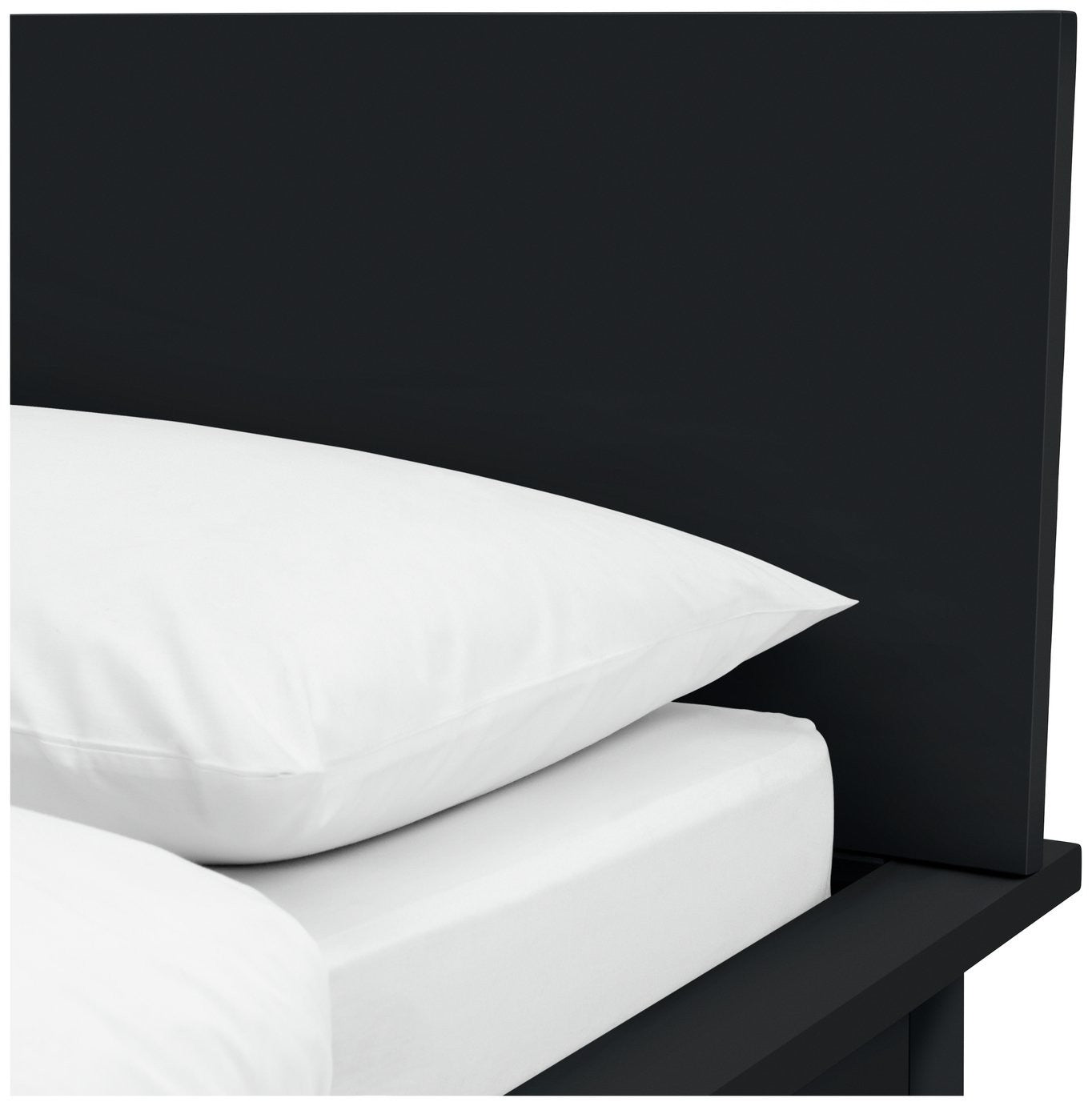 Akio Double Wooden Platform Bed Frame - Black | minimalist bed frame