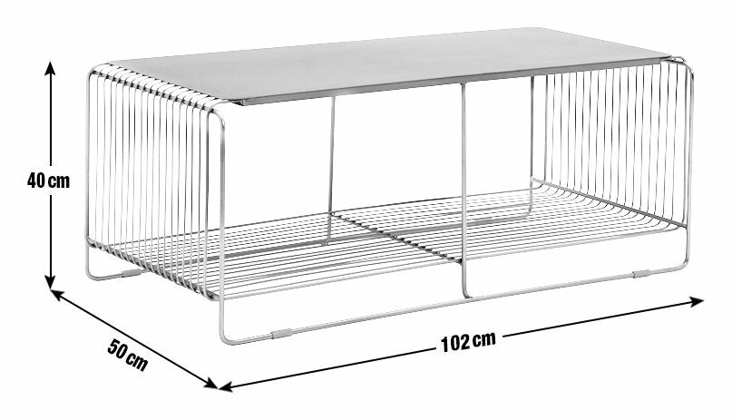Habitat Riva Coffee Table - Black | Modern Wire Frame Metal Table