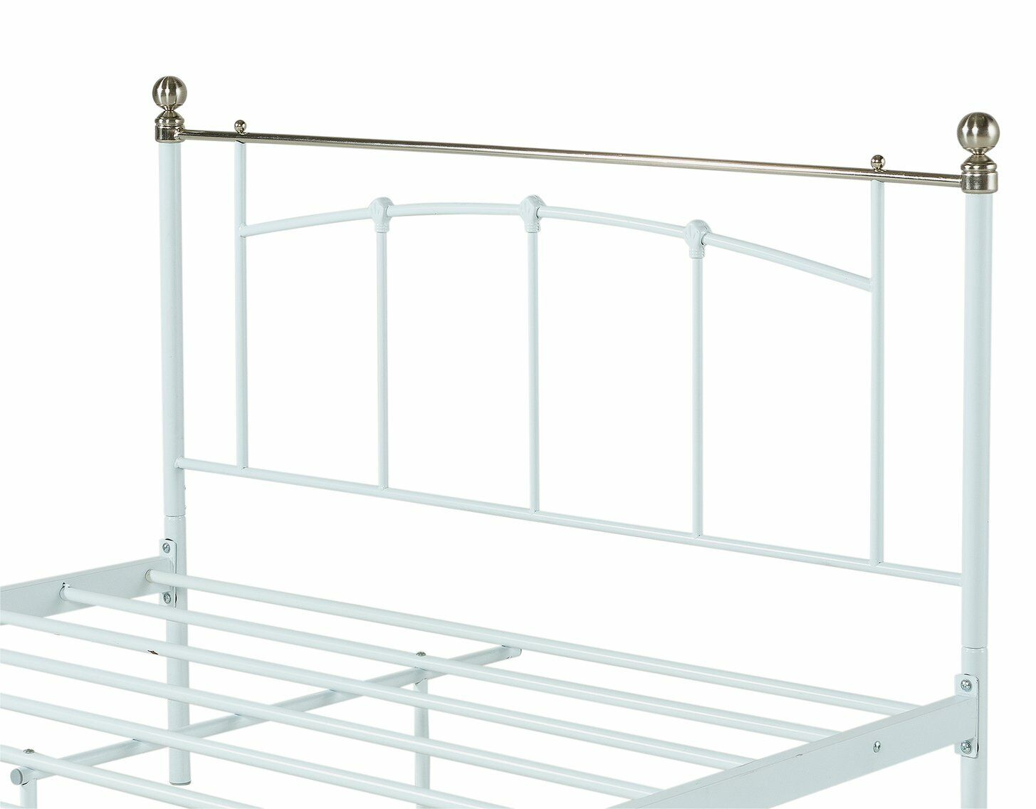 Yani Double Metal Bed Frame - White