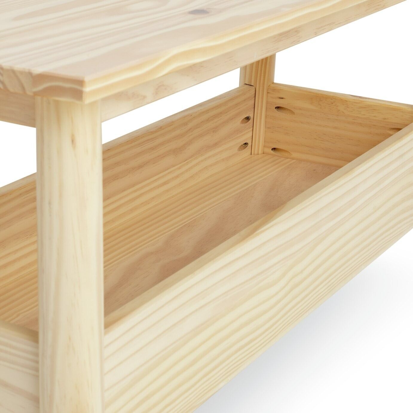 Habitat Akio Solid Wood Storage Bench - Natural