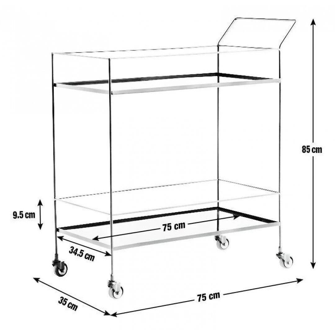 Habitat Monroe Drinks Trolley - Black