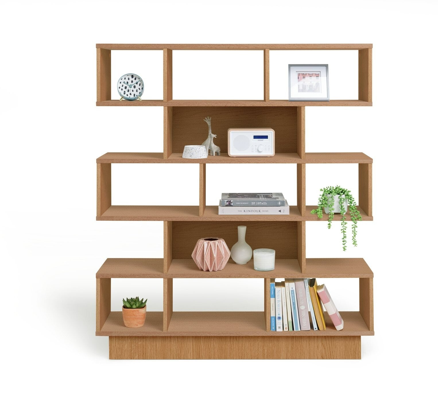 Home Cube Wide Shelving Unit - Oak Effect