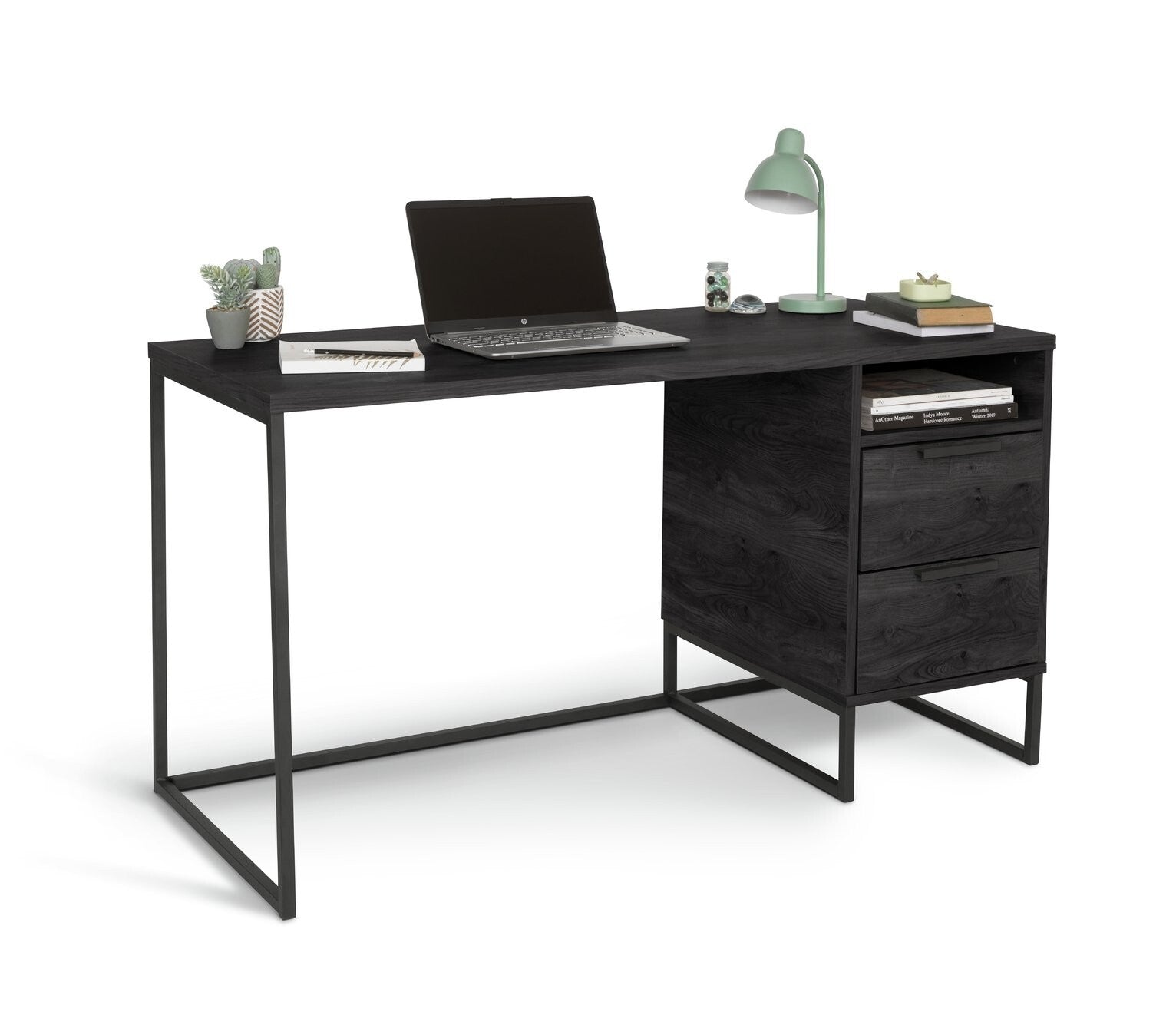 Habitat Nomad 2 Drawer Office Desk - Black ( B Grade 37164 )