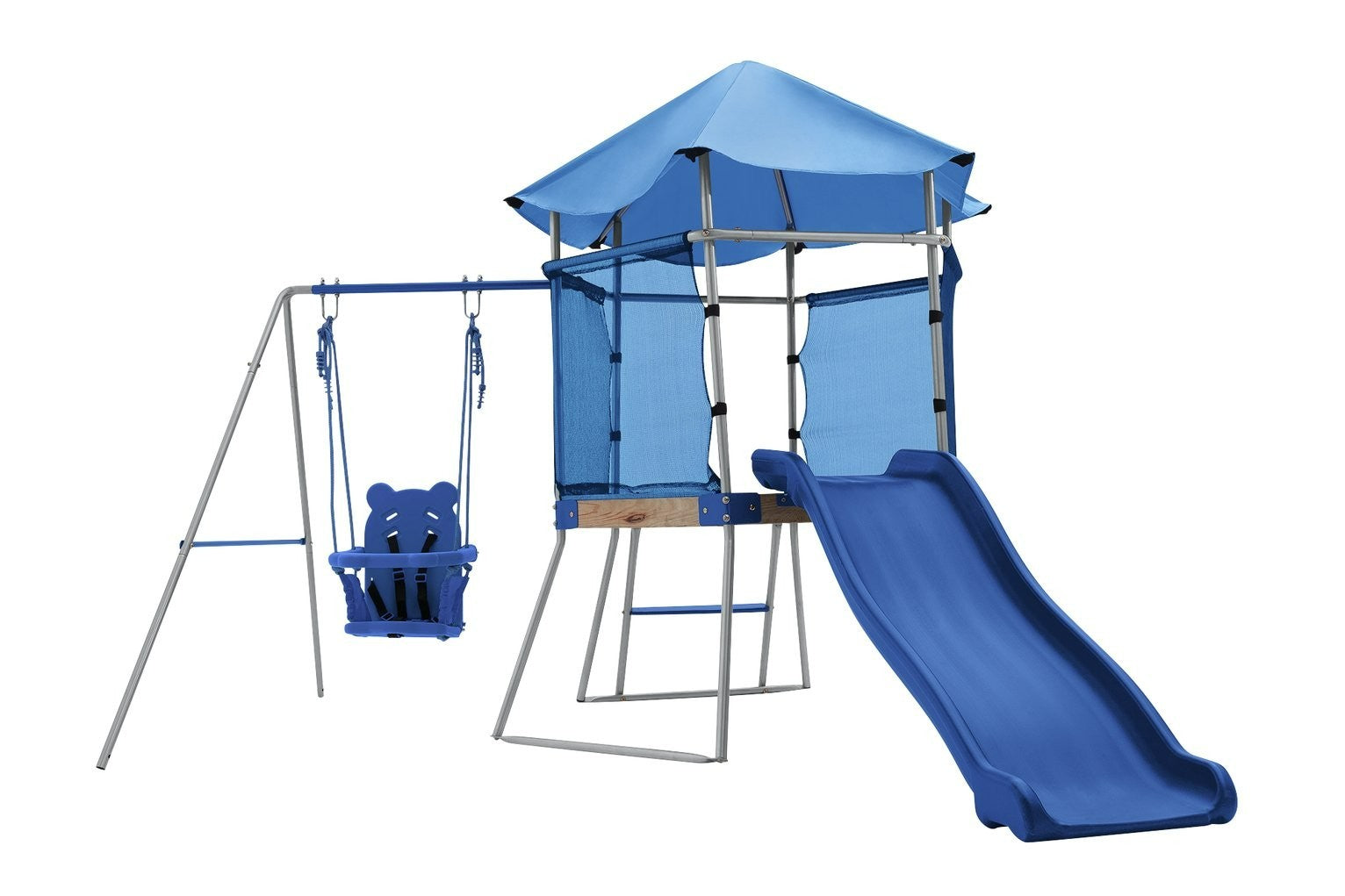 Chad Valley Climbing Frame with Toddler Swing and Kids Slide | Swing Set