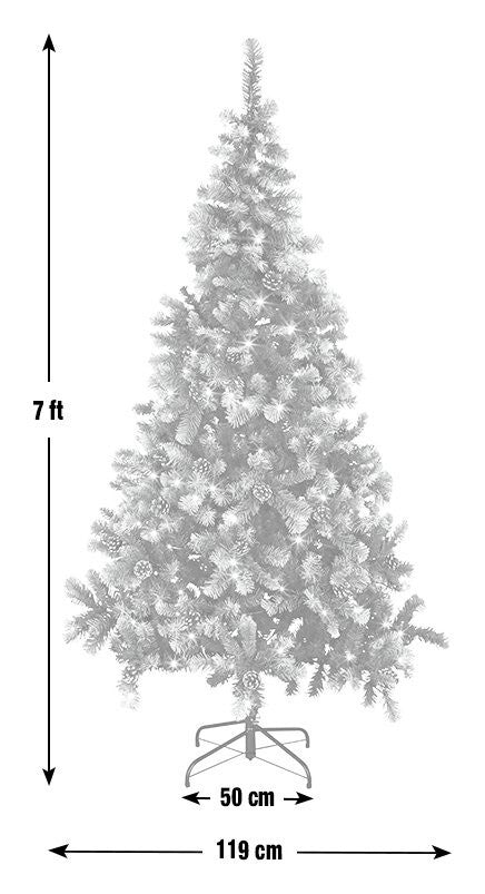 7ft Pre lit Blue Oscar With Pine Cone Christmas Tree