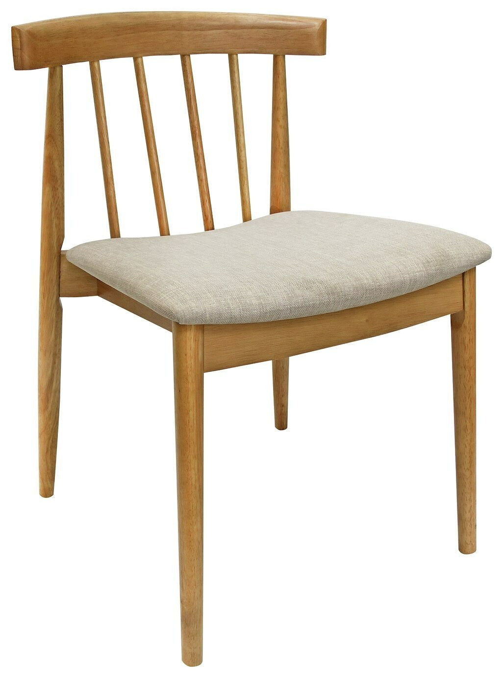 SBN Goran Pair of Solid Wood Chair - Natural