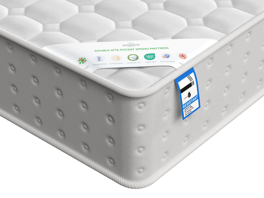 JD Furniture Orthopaedic Double 4FT6 Mattress Pocket Sprung - For Kids & Adults