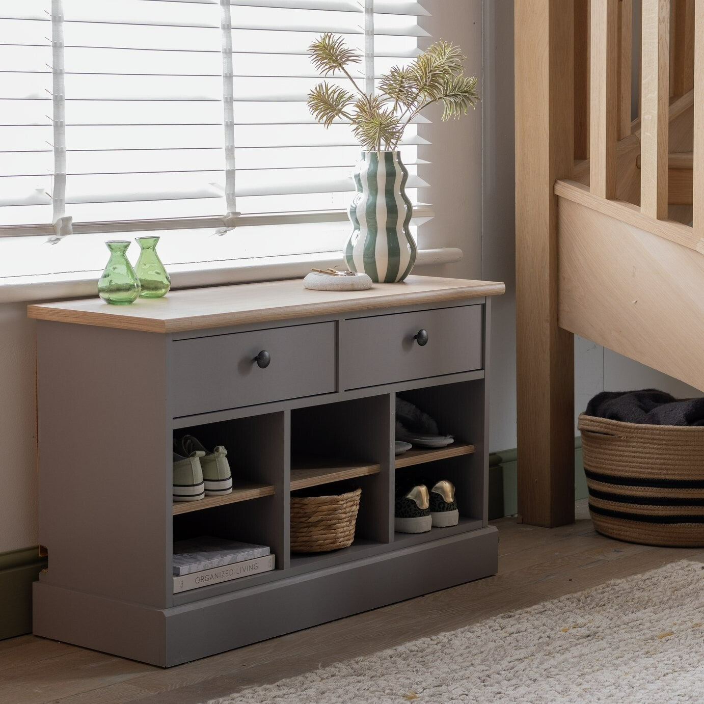 Winchester Shoe Storage Bench - Grey