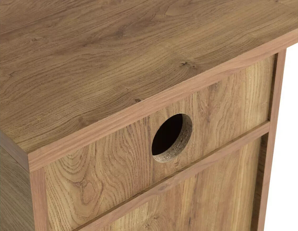 Habitat Nomad 2 Drawer Desk - Oak Effect | Home Office Desk with Storage Drawers