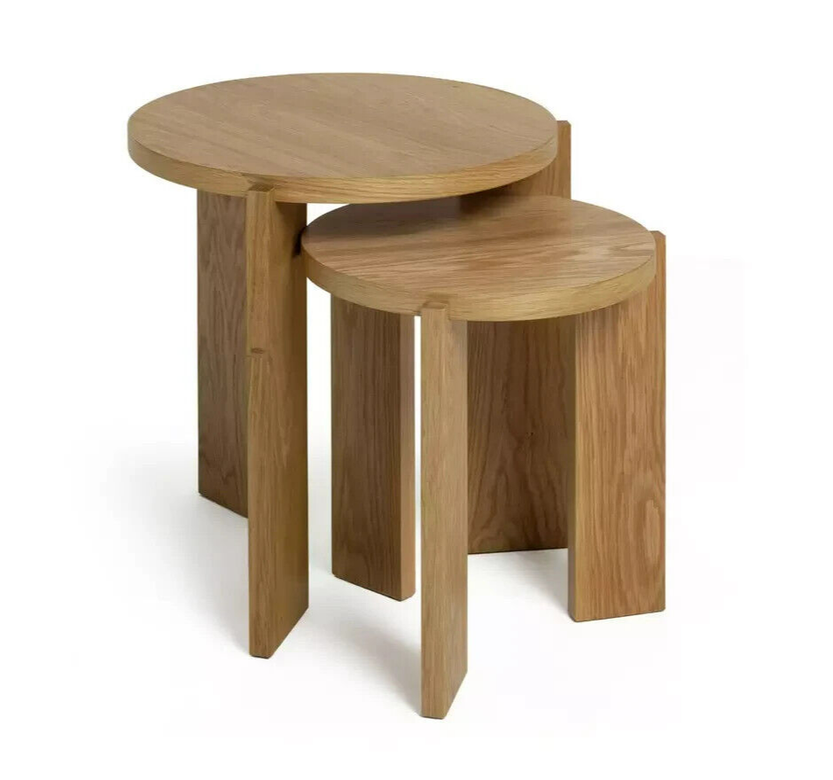 Habitat Xylo Nest of 2 Tables - Oak