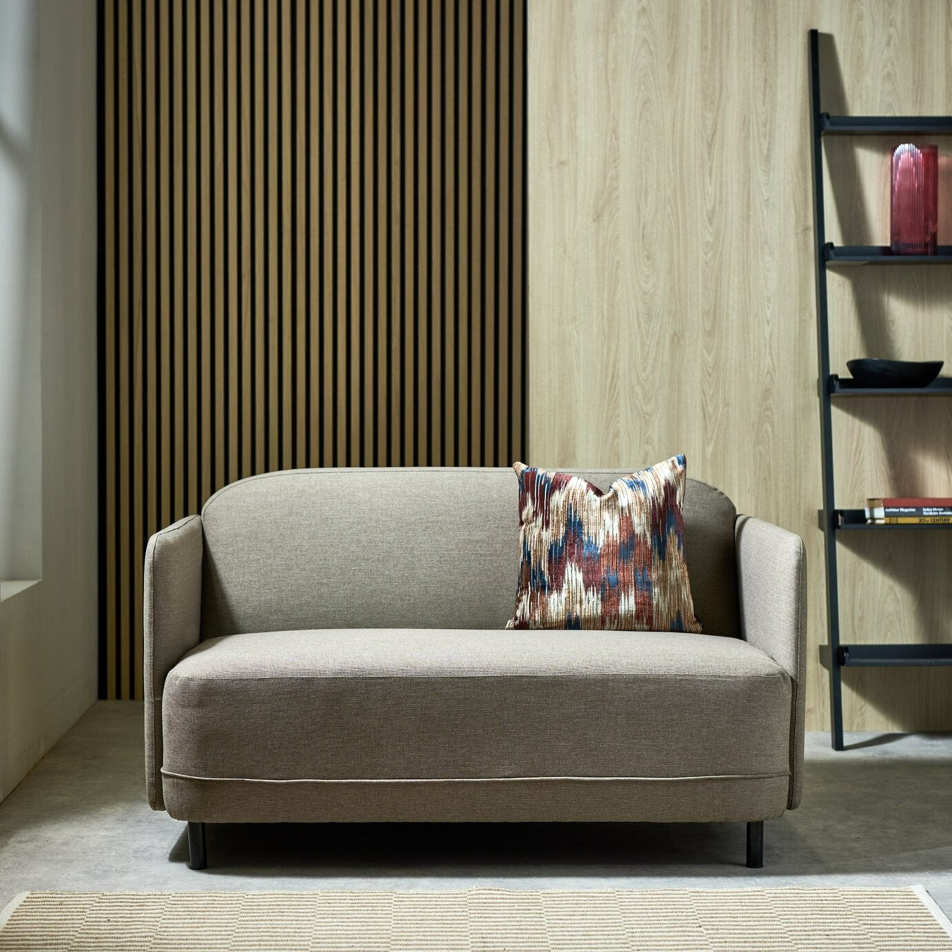 Mina Fabric 2 Seater Sofa in a Box - Grey