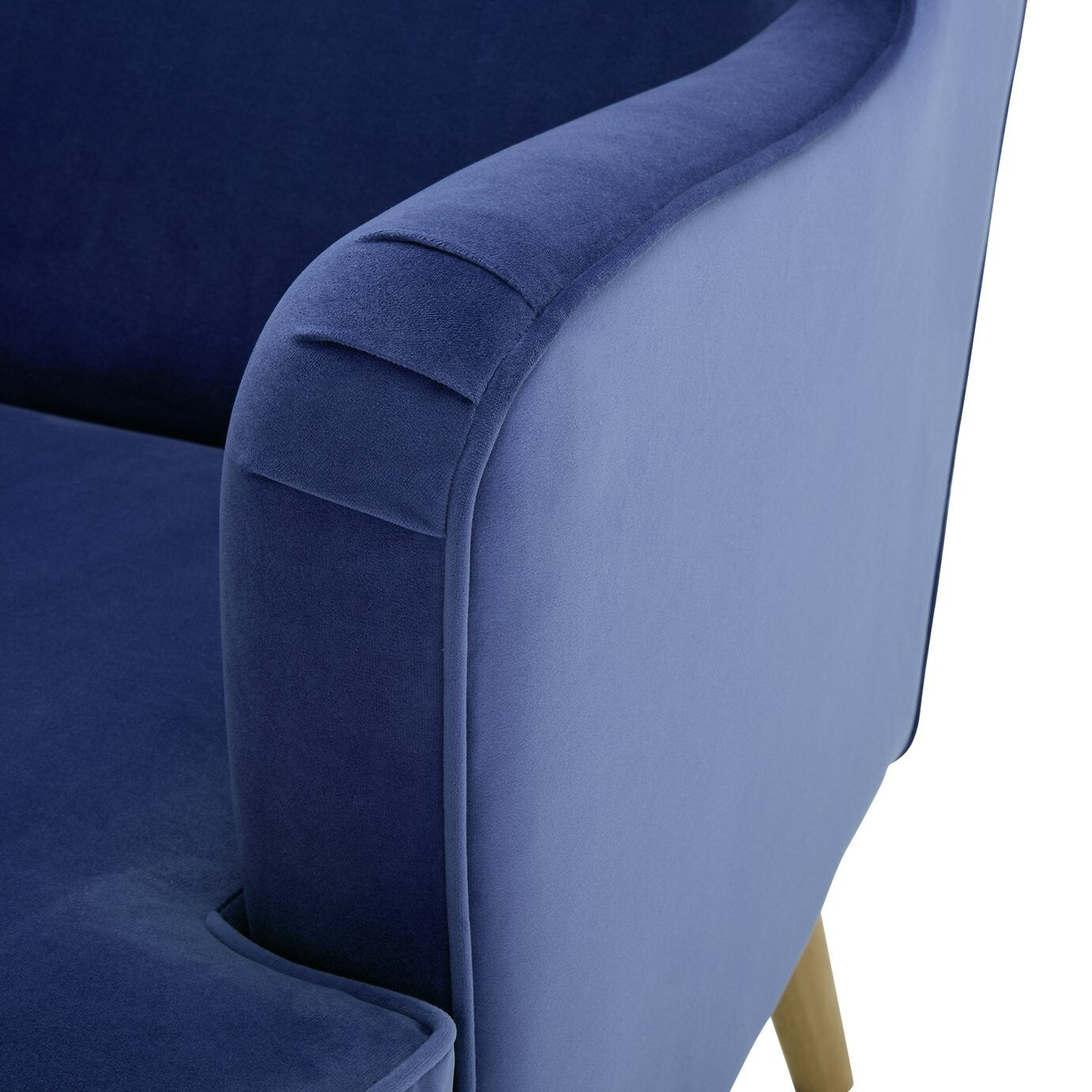 Habitat Callie Velvet Chair - Cornflower Blue