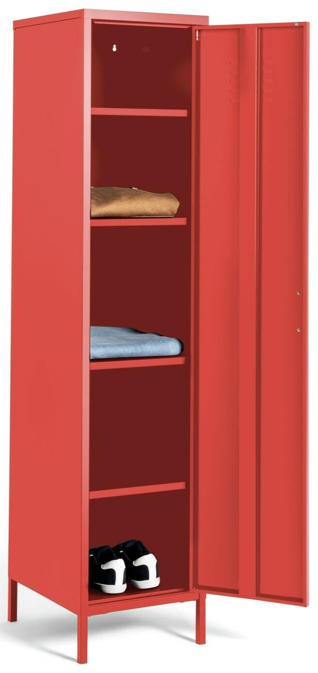 Habitat Tall 1 Door 4 Shelf Locker -Red
