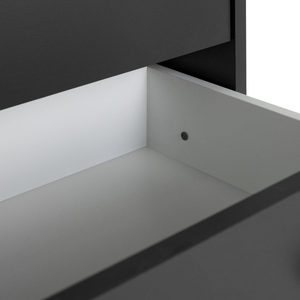 Seville 5 Chest of Drawer - Anthracite | Grey 5 Drawer Bedroom Storage Cabinet