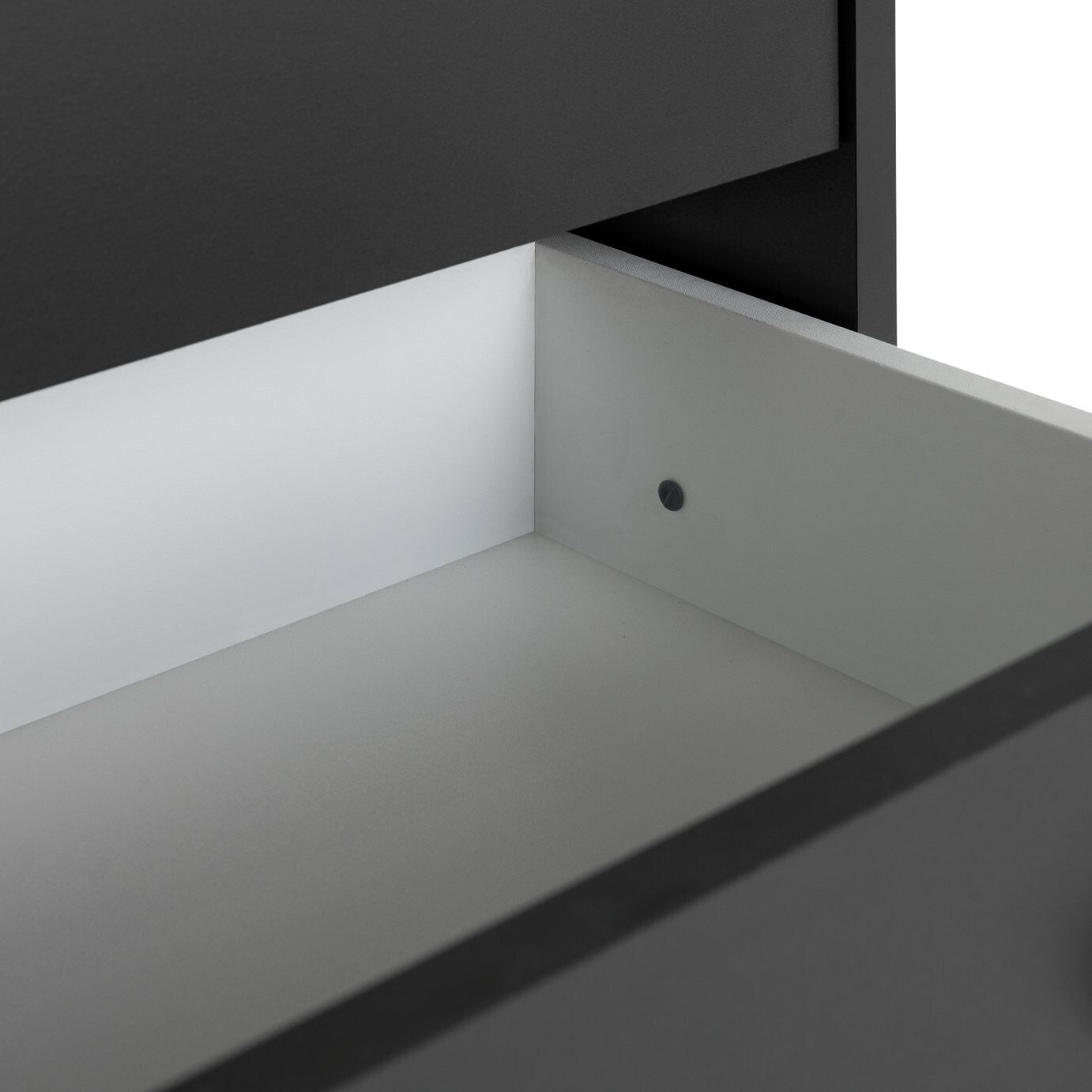 Seville 5 Chest of Drawer - Anthracite | Grey 5 Drawer Bedroom Storage Cabinet
