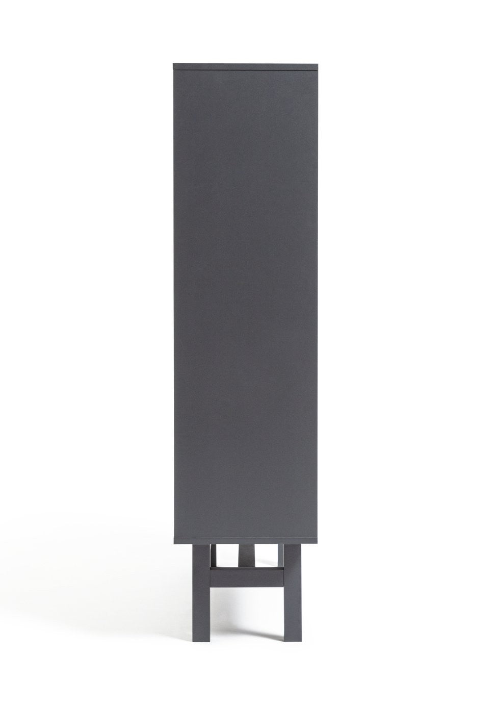 Jadon 2 Door Glass Display Cabinet - Dark Grey | tall glass cabinet